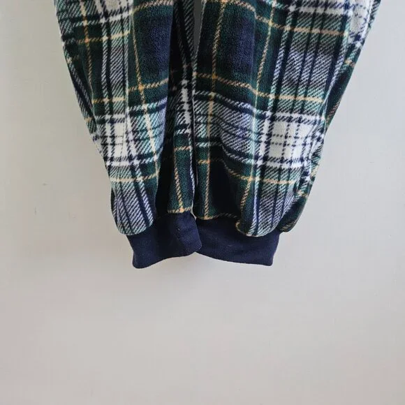 Children's Place Adult Buffalo Plaid Fleece One Piece Medium Pajama Set - Picture 11 of 11